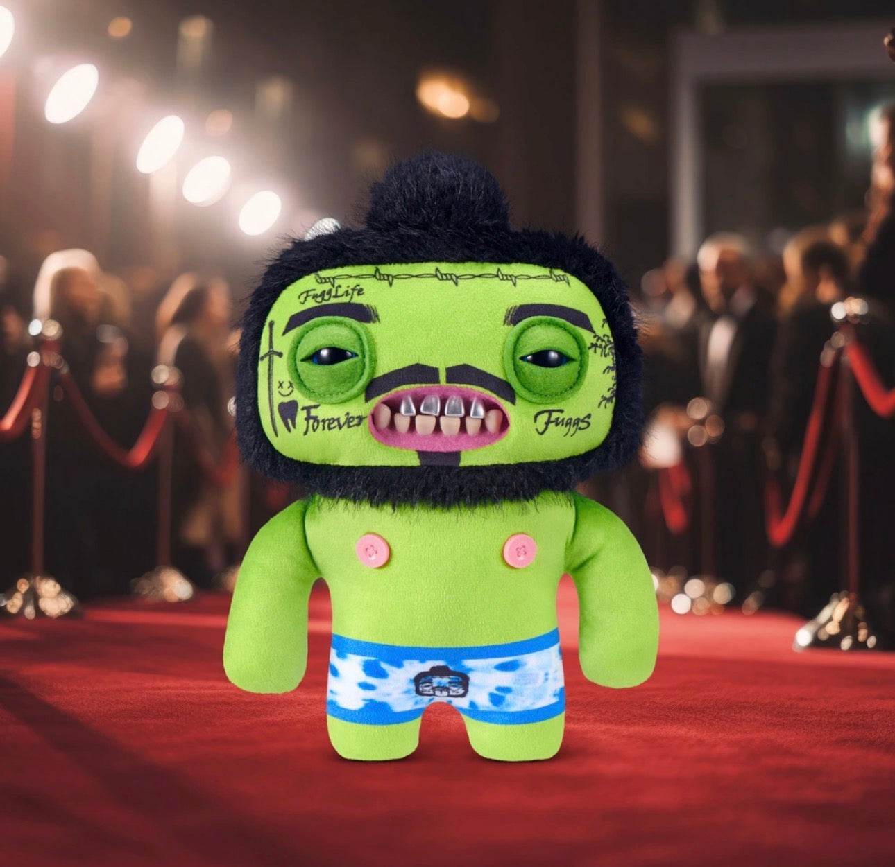 Fuggler Fuggstars Rhymer Mcslimer Funny Ugly Monster Plush Soft Toy (Approx 9 Inch)