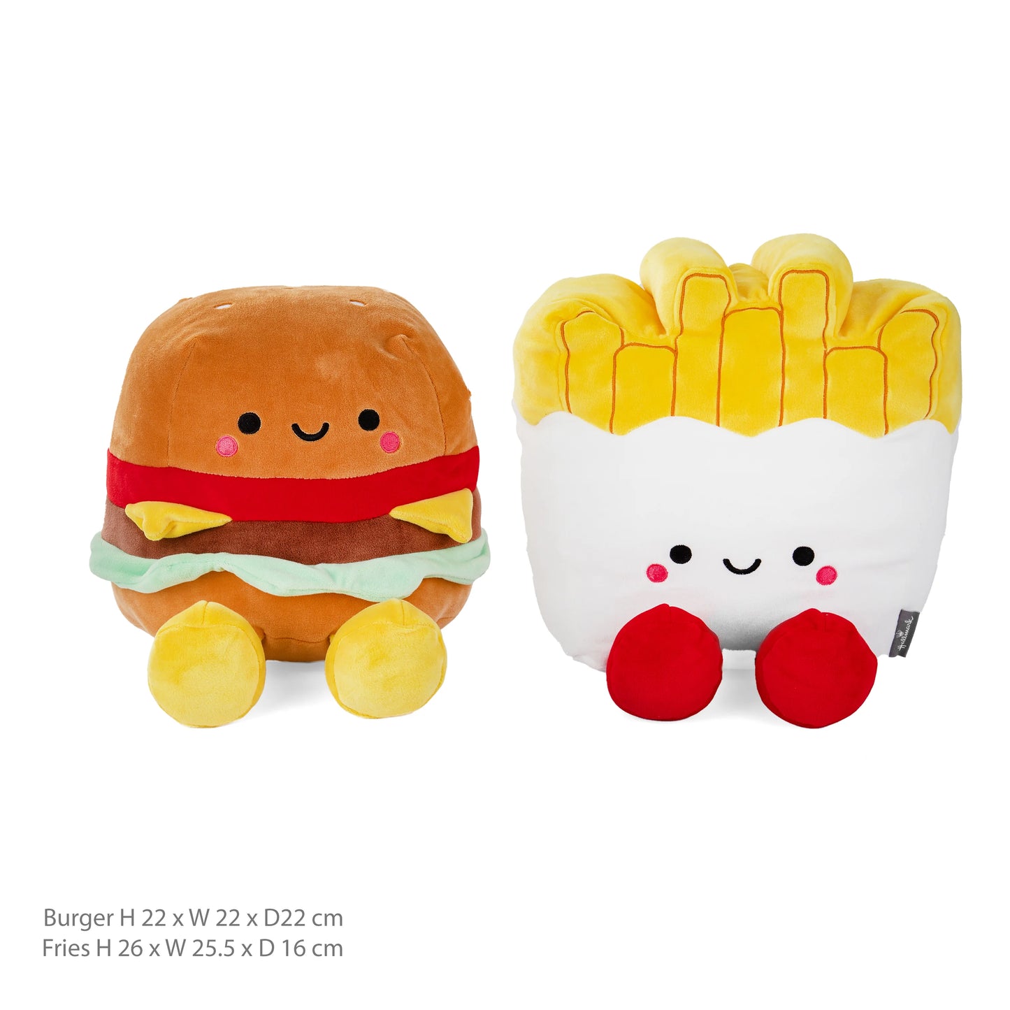 Hallmark Better Together Jumbo Burger and Fries Magnetic Plush Soft Toys