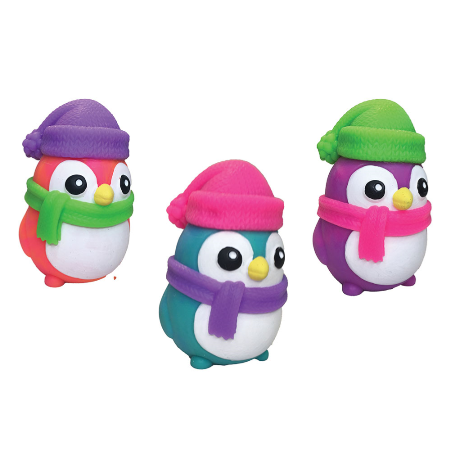 NeeDoh Polar Glow Penguin Stress Ball Sensory Fidget Toy (x1 Supplied)