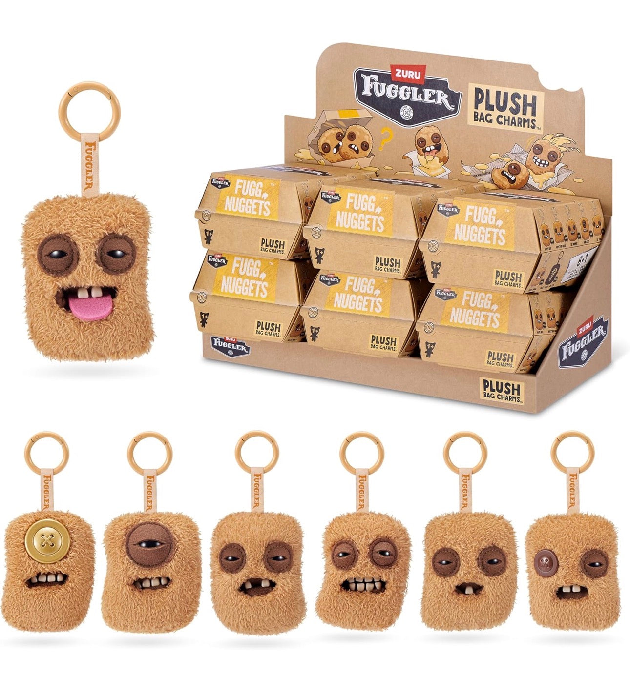Fuggler by ZURU Fugg Nuggets Plush Bag Charms Mystery Box (x1 Supplied)