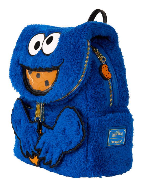 Loungefly Sesame Street Cookie Monster Plush Mini Backpack