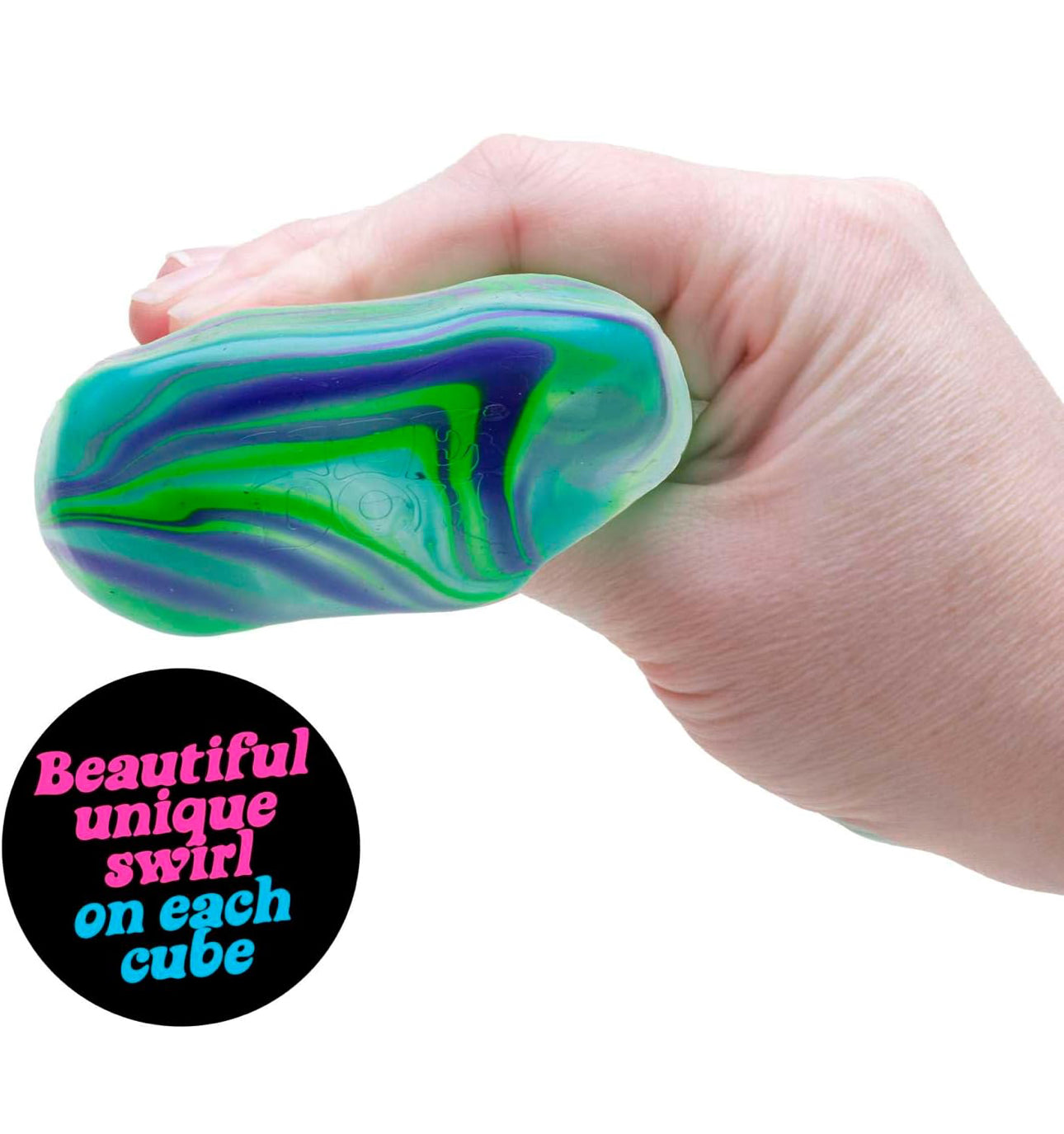 NeeDoh Nice Cube Swirl Sensory Fidget Toy Approx 2.25 Inch (x1 Supplied)