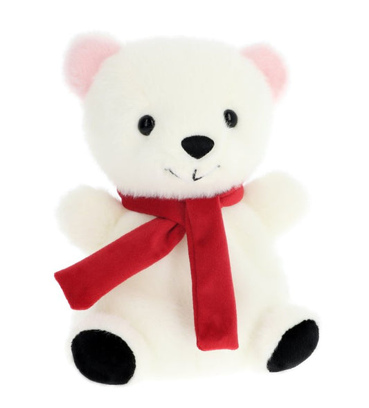 Keel Toys Keeleco 18cm Christmas Friends Polar Bear Plush Soft Toy