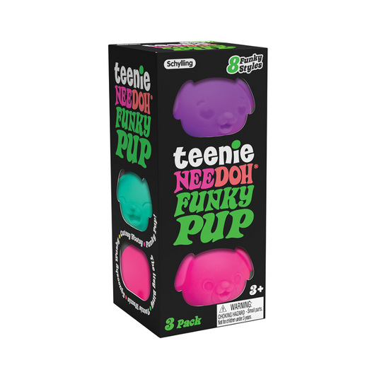 Teenie Needoh Funky Pups  (Colours Selected at Random - Pack of 3)