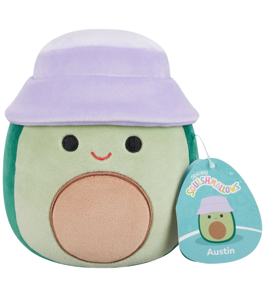 Squishmallows Austin the Avocado with Bucket Hat 7.5 Inch Plush Soft Toy