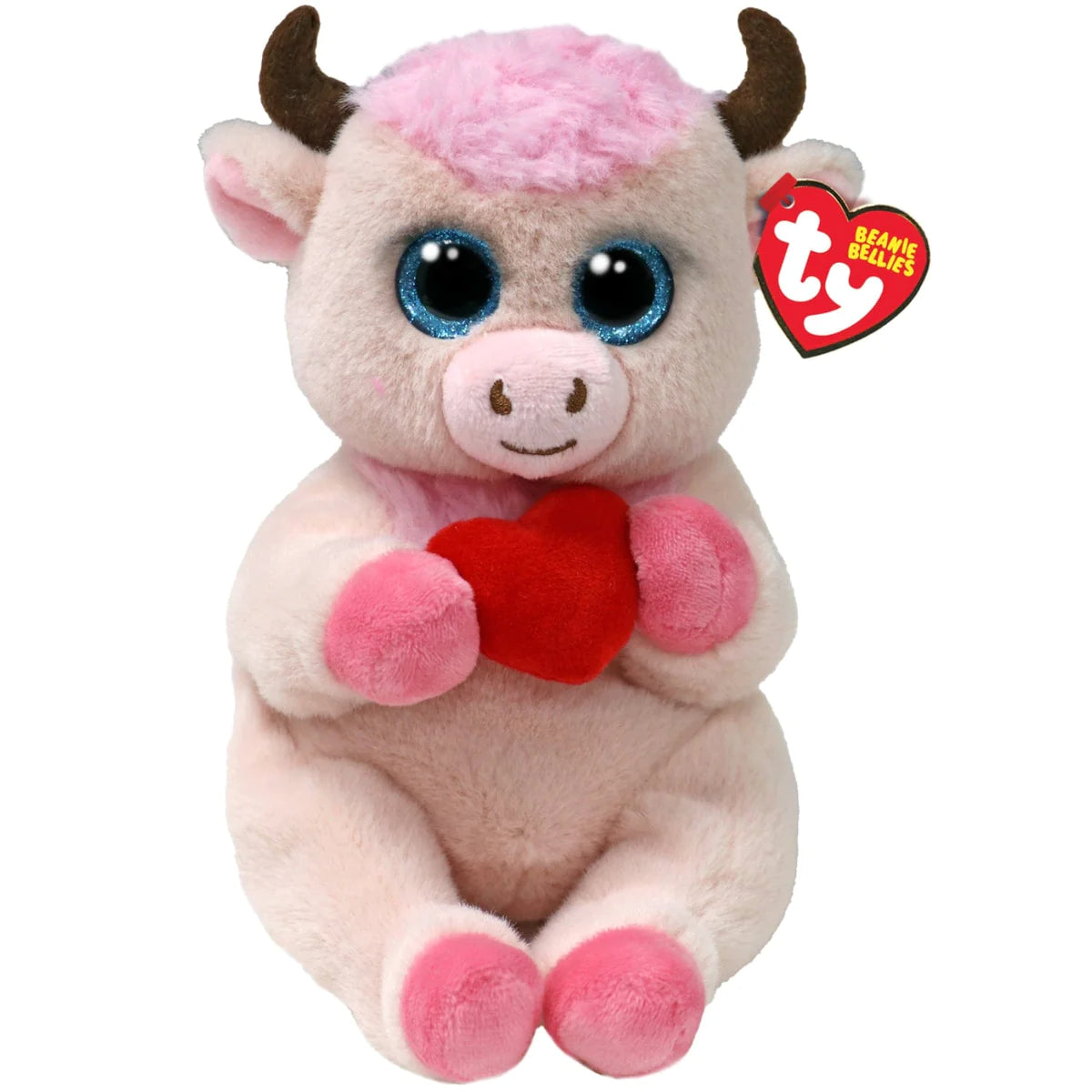 Ty Sprinkles the Cow Beanie Bellies Valentines Plush Soft Toy 6 Inch