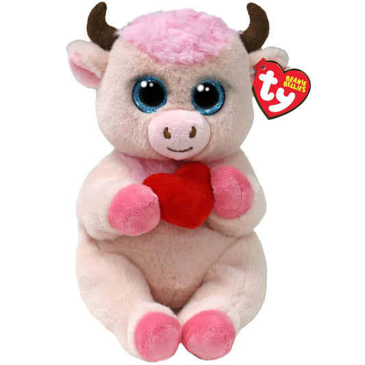 Ty Sprinkles the Cow Beanie Bellies Valentines Plush Soft Toy 6 Inch