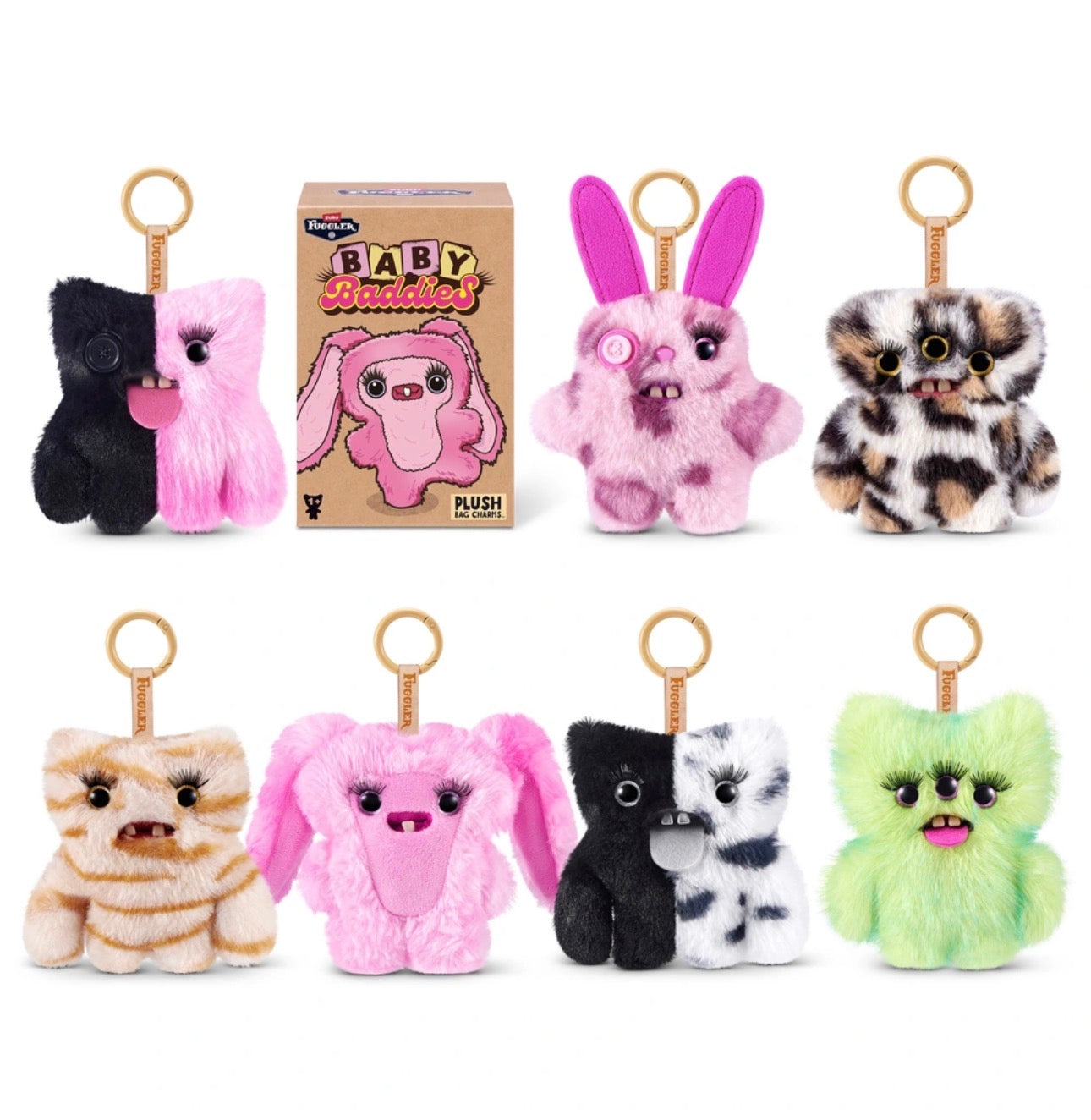 Fuggler by ZURU Baby Baddies Plush Bag Charms Mystery Box (x1 Supplied)