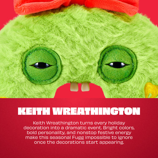 Fuggler Festive Fuggs Series 2 Keith Wreathington Funny Ugly Monster Plush Soft Toy (Approx 9 Inch)
