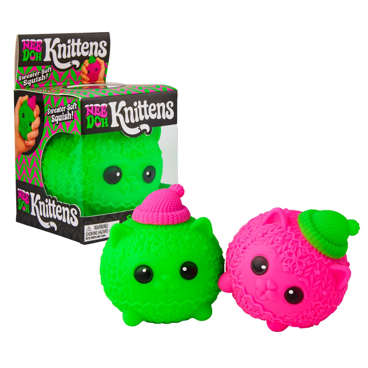 NeeDoh Knittens Sensory Fidget Toy with Knitted Texture (x1 Supplied)