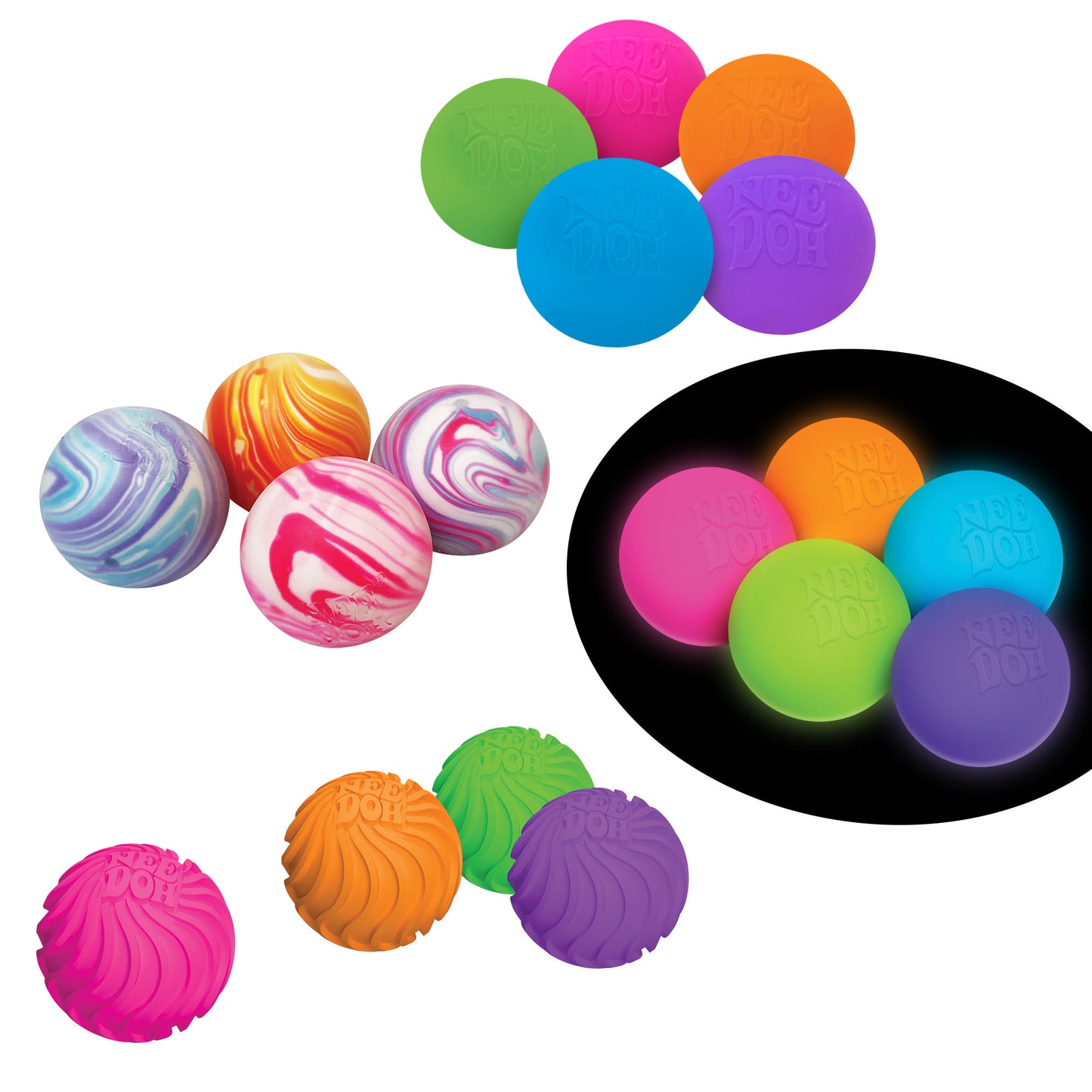 Needoh Teenie Singles Fidget Sensory Toy Approx 1 Inch (x1 Supplied)