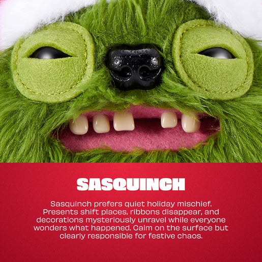 Fuggler Festive Fuggs Series 2 Sasquinch Funny Ugly Monster Plush Soft Toy (Approx 9 Inch)