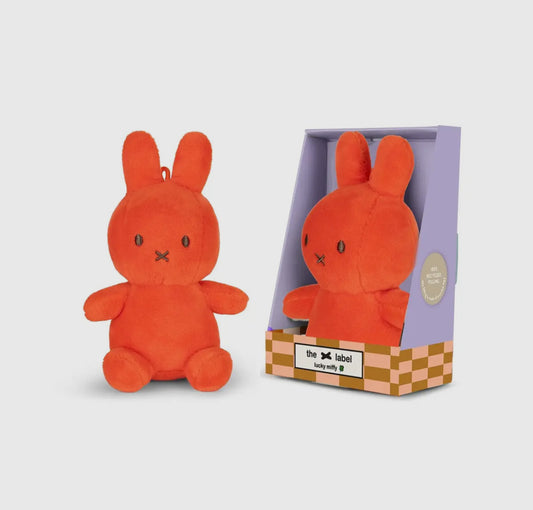 Miffy Lucky Charm Mini Bright Coral Plush Soft Toy in Giftbox 10cm