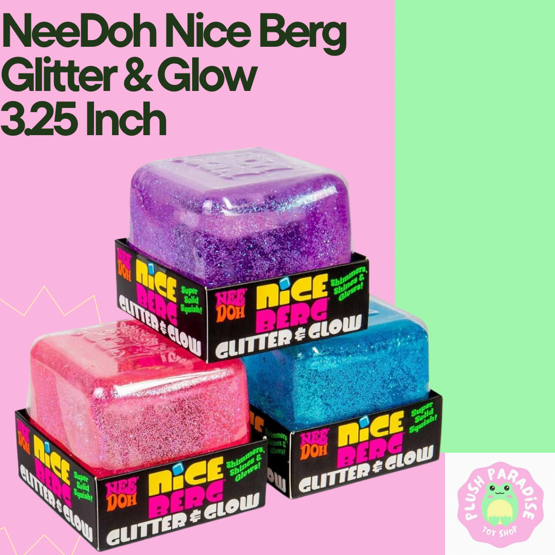 NeeDoh Niceberg Glitter & Glow Super Fidget Sensory Toy Approx 3.25 Inch (x1 Supplied)