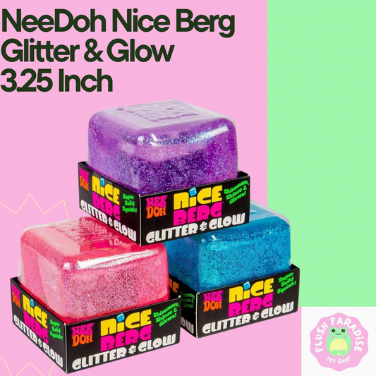 NeeDoh Niceberg Glitter & Glow Super Fidget Sensory Toy Approx 3.25 Inch (x1 Supplied)