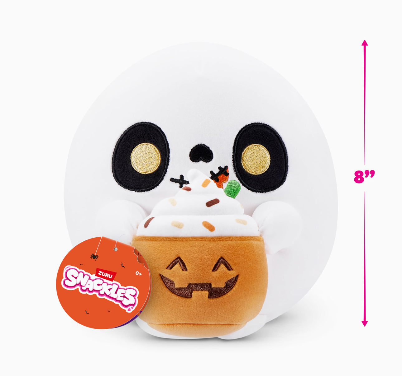 Snackles Halloween Series 1 Plush Soft Toy 8 Inch - Raven the Ghost