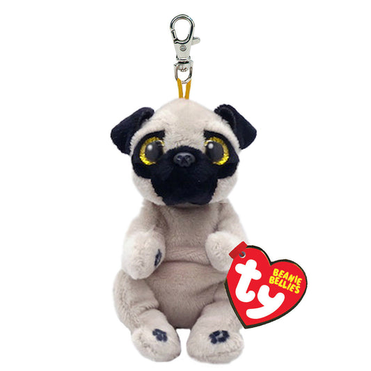 Ty Izzy the Pug Dog Beanie Bellies Clip 10cm