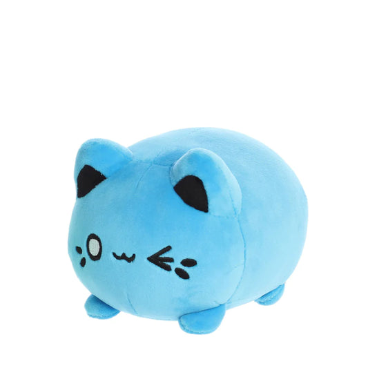 Tasty Peach Electric Blue Meowchi Mini Kawaii Plush Soft Toy 3.5 Inch (x1 supplied)
