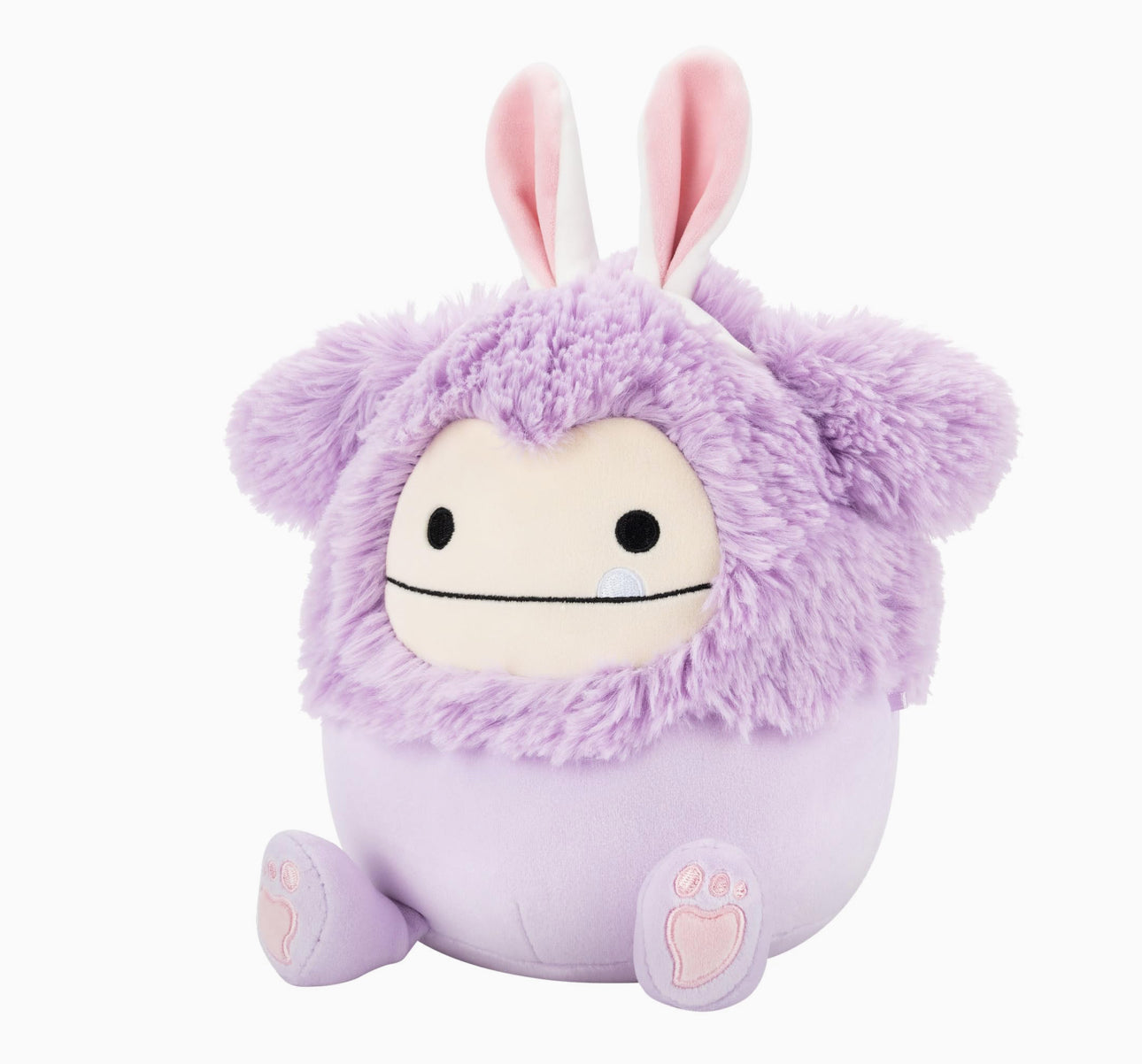 Squishmallows Dilka the Lavender Bigfoot with Bunny Ears 7.5 Inch Easter Soft Toy