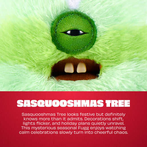 Fuggler Festive Fuggs Series 2 Sasquooshmas Tree Funny Ugly Monster Plush Soft Toy (Approx 9 Inch)
