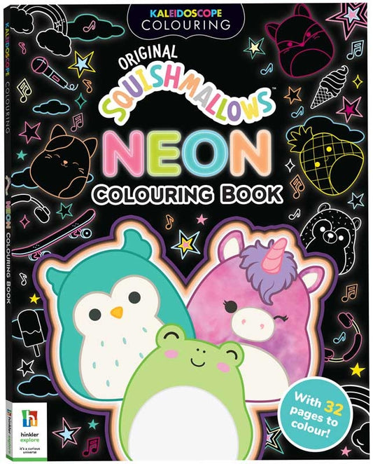 Squishmallows Neon Colouring Book - Kaleidoscope Colouring (Paperback)