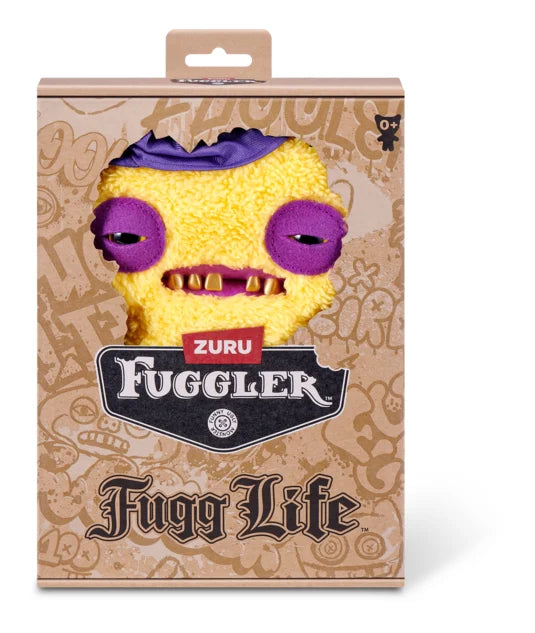 Fuggler Fugg Life Squidge Yellow Funny Ugly Monster Plush Soft Toy (Approx 9 Inch)
