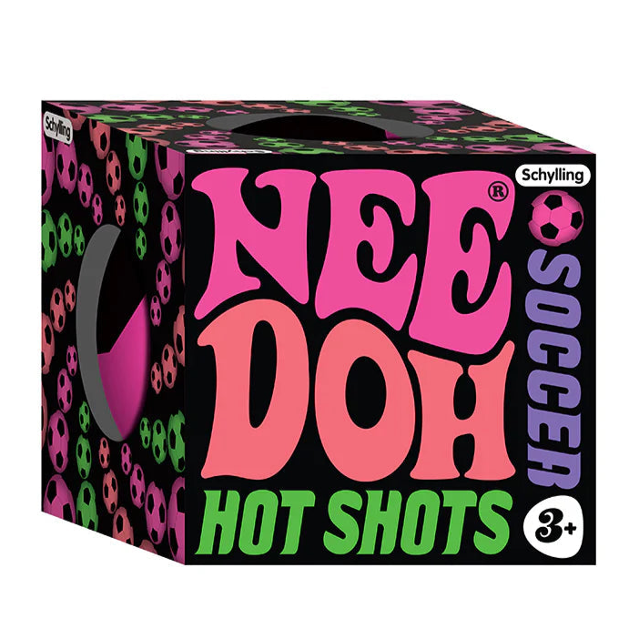 Hot Shots Football NeeDoh Stress Ball Fidget Toy (x1 Supplied - Colour Selected at Random)