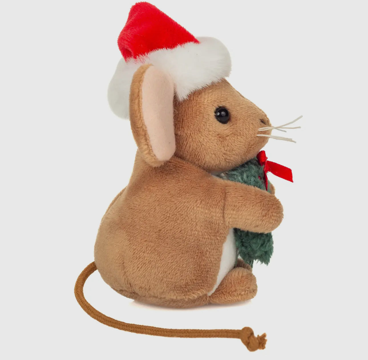 Teddy Hermann Mouse with Christmas Wreath 11cm Mini Plush Soft Toy