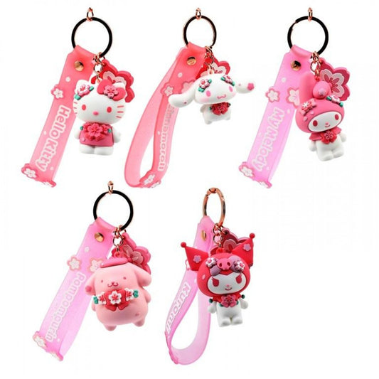 Hello Kitty and Friends Sakura Series Keychains with Hand Strap