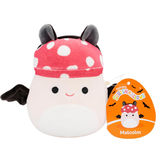 Squishmallows Malcolm the Mushroom Bat 5 Inch Halloween Plush Soft Toy