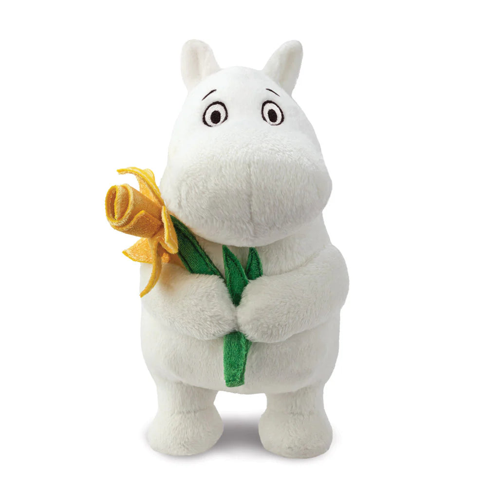 Moomin Standing with Daffodil Plush Soft Toy 17cm