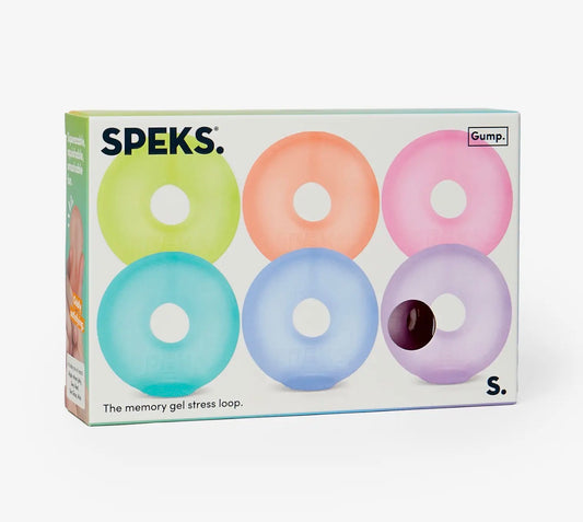 SPEKS Gump Loop Mini Multi Colour Packs - The Memory Gel Stress Ring Fidget Toy (6 Pack)