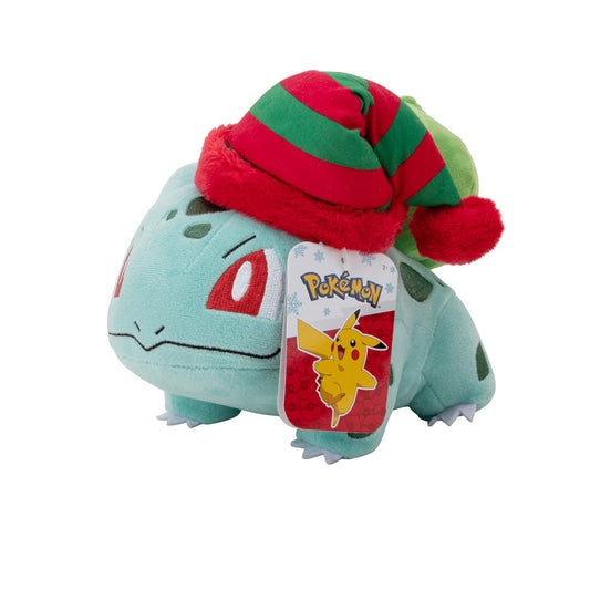 Pokémon Holiday Bulbasaur With Striped Hat 8 Inch Plush Soft Toy