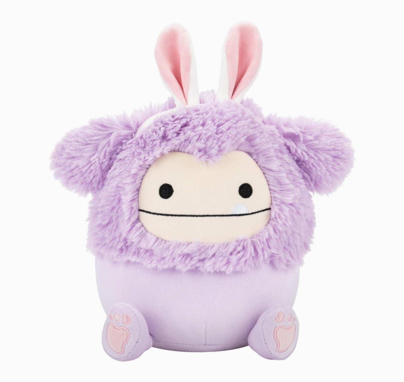 Squishmallows Dilka the Lavender Bigfoot with Bunny Ears 7.5 Inch Easter Soft Toy