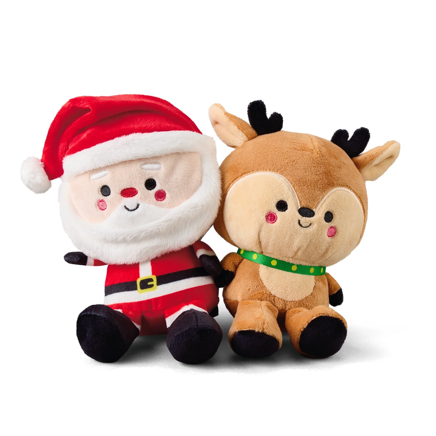 Hallmark Better Together Santa & Reindeer Magnetic Christmas Plush Soft Toy Pair