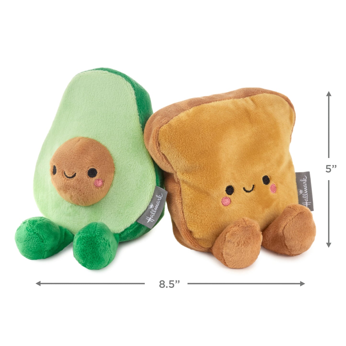 Hallmark Better Together Avocado & Toast Magnetic Plush Soft Toy Pair