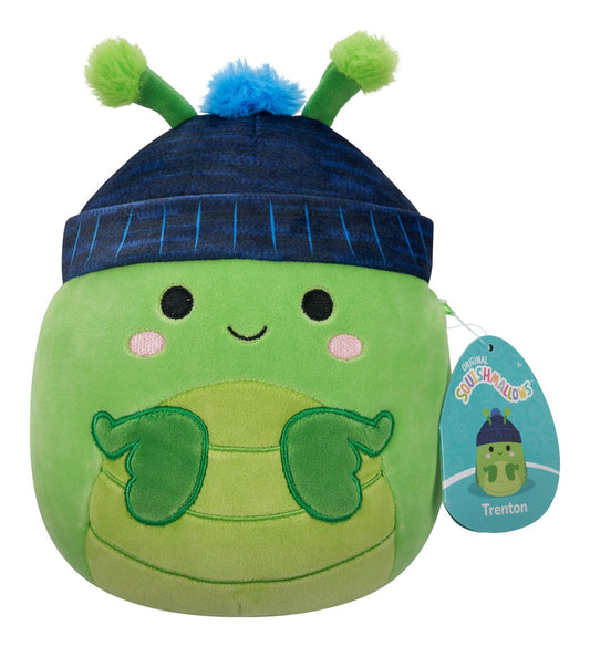 Squishmallows Trenton the Praying Mantis with Bobble Hat 7.5 Inch Plush Soft Toy