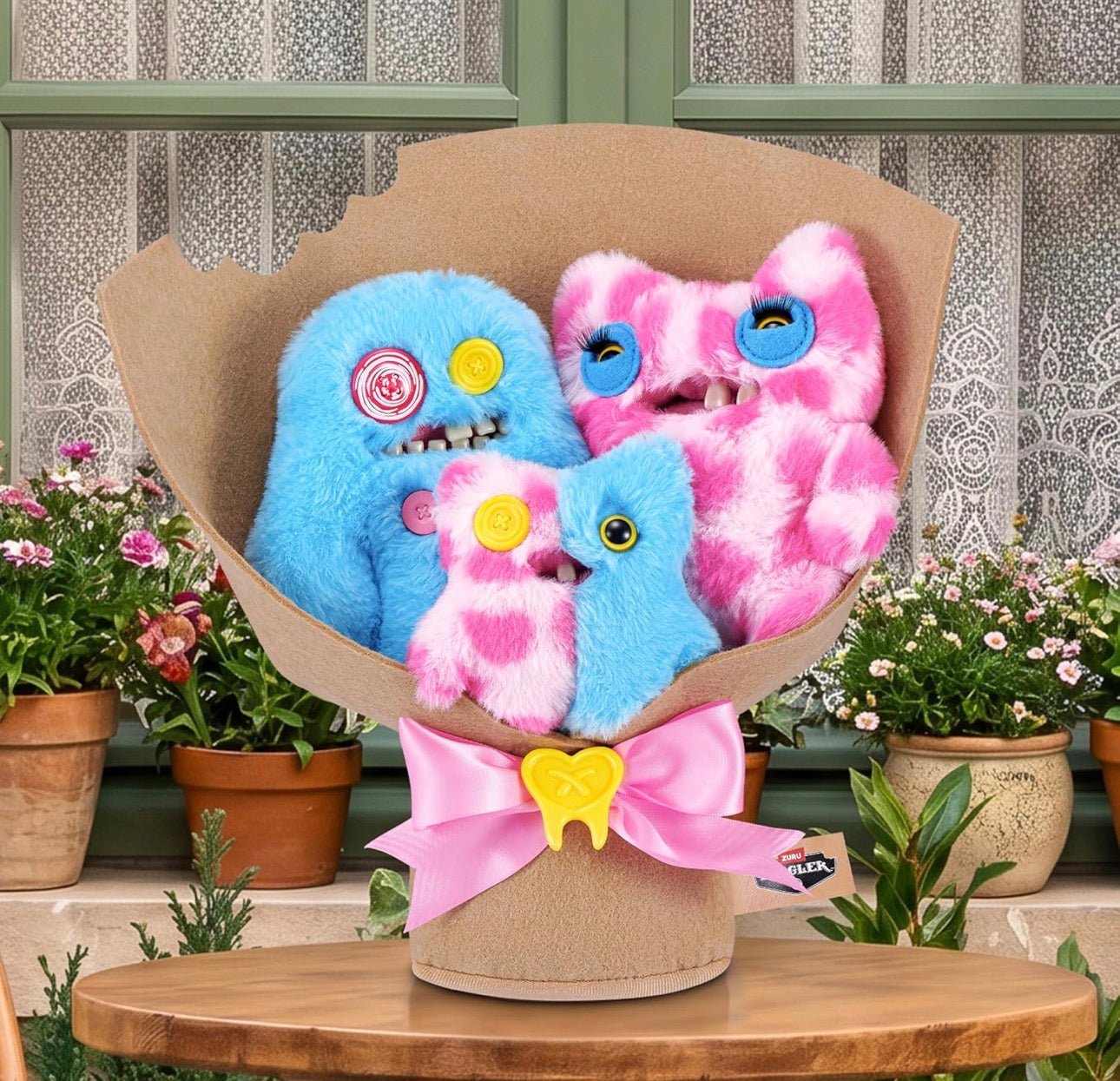 Fuggler Fugg Plush Bouquet By ZURU Sasquoosh, Stinkface & Squooshface