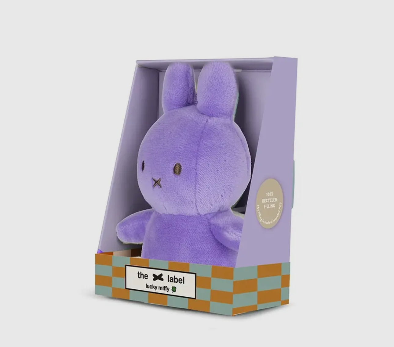 Miffy Lucky Charm Mini Bright Lilac Plush Soft Toy in Giftbox 10cm