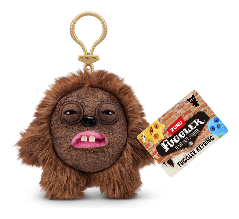 Fuggler Keyring Bag Charm Hedge Grog Funny Ugly Monster Plush Soft Toy (Approx 5 Inch)