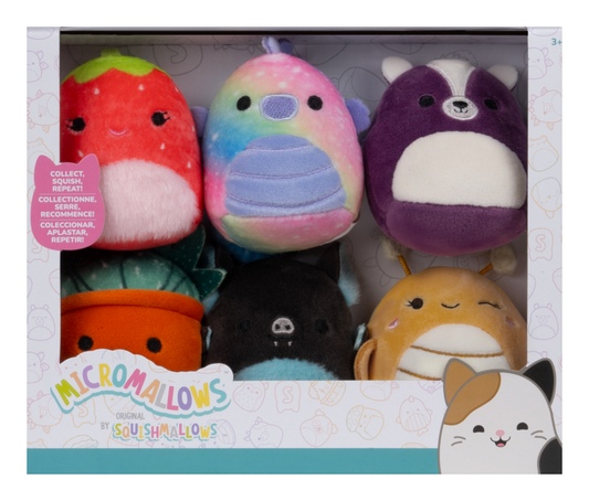 Micromallows by Original Squishmallows 6 Pack Mini Plush Soft Toys