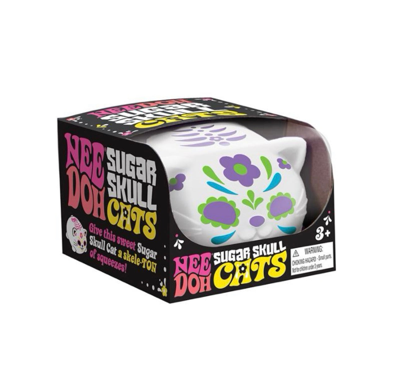 Needoh Sugar Skull Cats Sensory Fidget Toy (x1 Supplied)