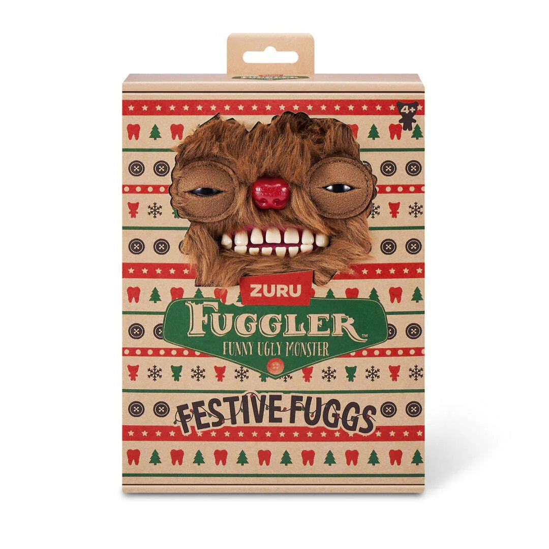 Fuggler Festive Fuggs Reindeer Funny Ugly Monster Plush Soft Toy (Approx 9 Inch)