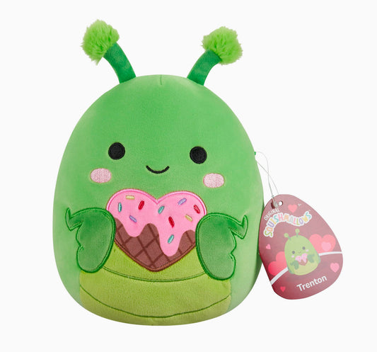 Squishmallows Valentines Trenton the Green Praying Mantis  7.5 Inch Plush Soft Toy