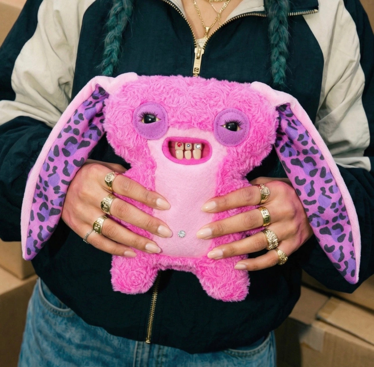 Fuggler Baddies Lord Long Ears Funny Ugly Monster Plush Soft Toy (Approx 9 Inch)