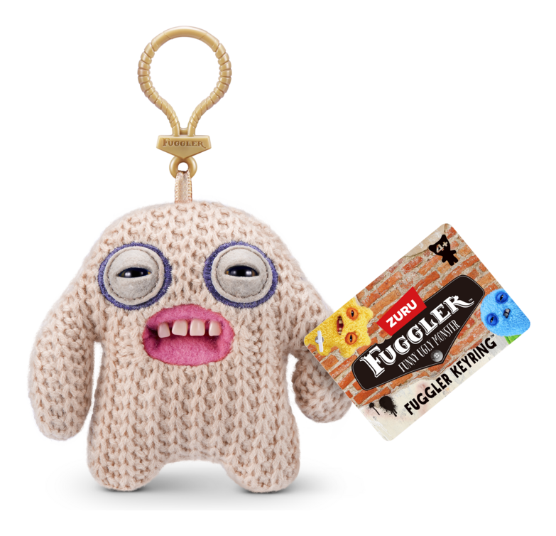 Fuggler Keyring Bag Charm Mr Needles Funny Ugly Monster Plush Soft Toy (Approx 5 Inch)