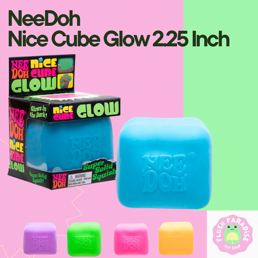 NeeDoh Nice Cube Glow Sensory Fidget Toy Approx 2.25 Inch (x1 Supplied)