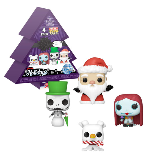 The Nightmare Before Christmas - Christmas Tree Holiday Box Pocket Pop! Vinyl 4-Pack