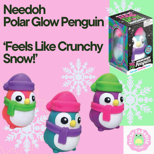 NeeDoh Polar Glow Penguin Stress Ball Sensory Fidget Toy (x1 Supplied)