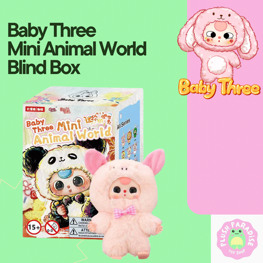 Baby Three - Mini Animal World Plush Blind Box (x1 Supplied)